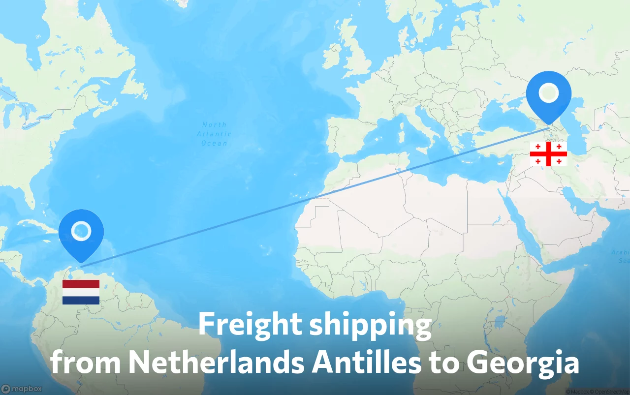 Shipping route from Netherlands Antilles to Georgia