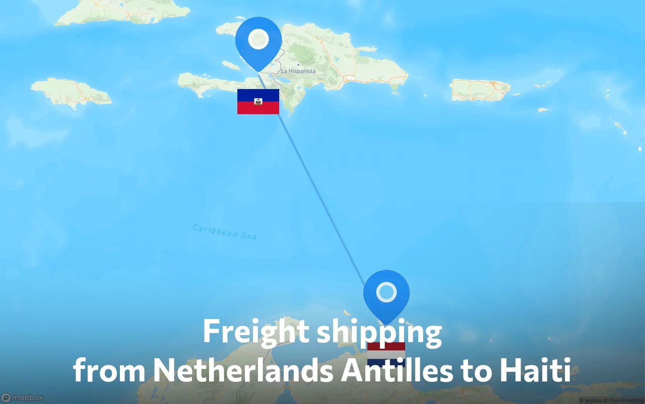 Shipping route from Netherlands Antilles to Haiti