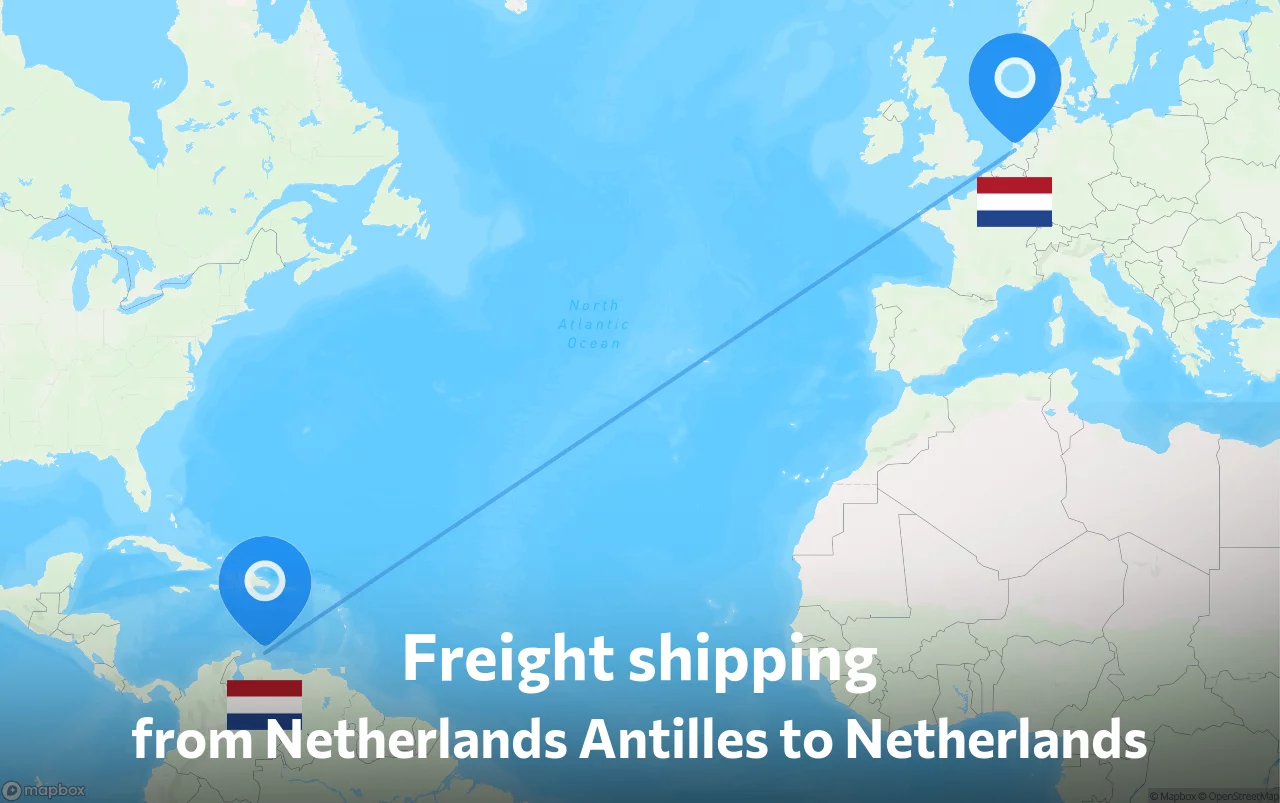 Shipping route from Netherlands Antilles to Netherlands
