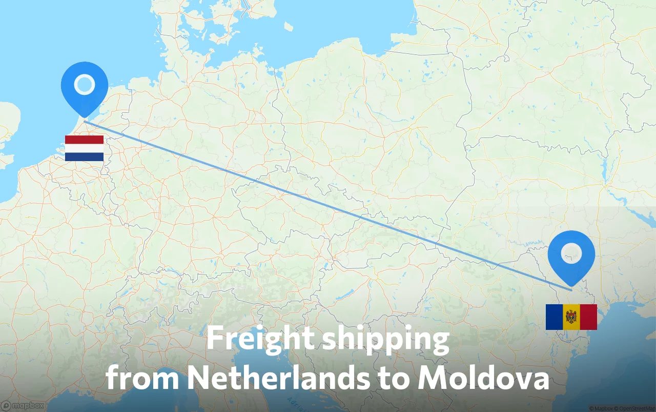 Shipping route from Netherlands to Moldova