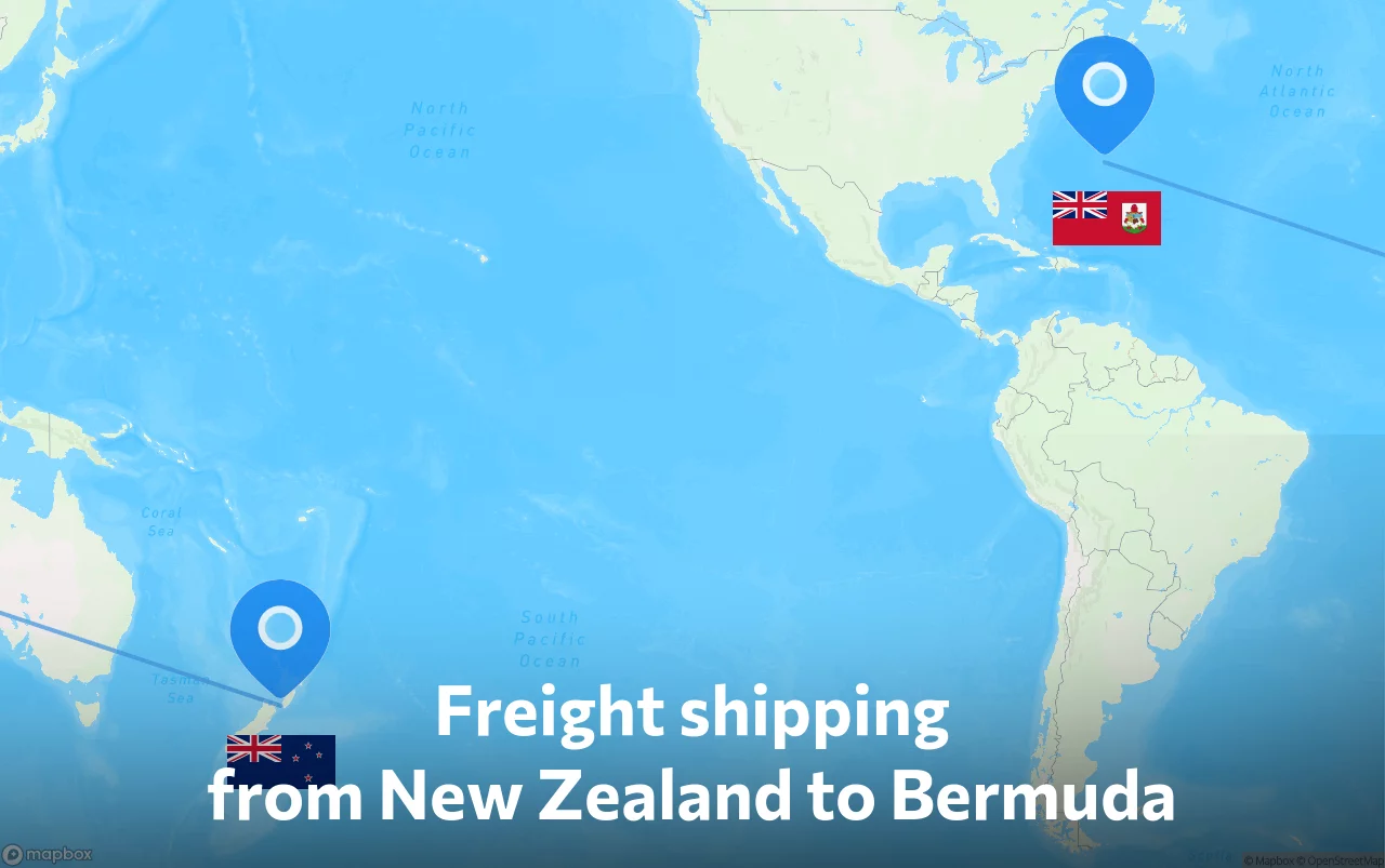 Shipping route from New Zealand to Bermuda