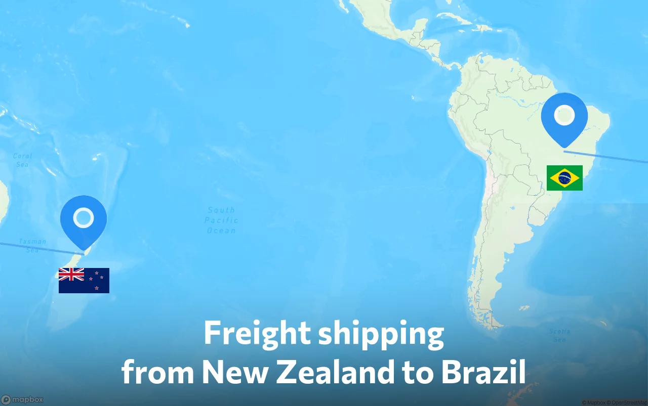 Shipping route from New Zealand to Brazil