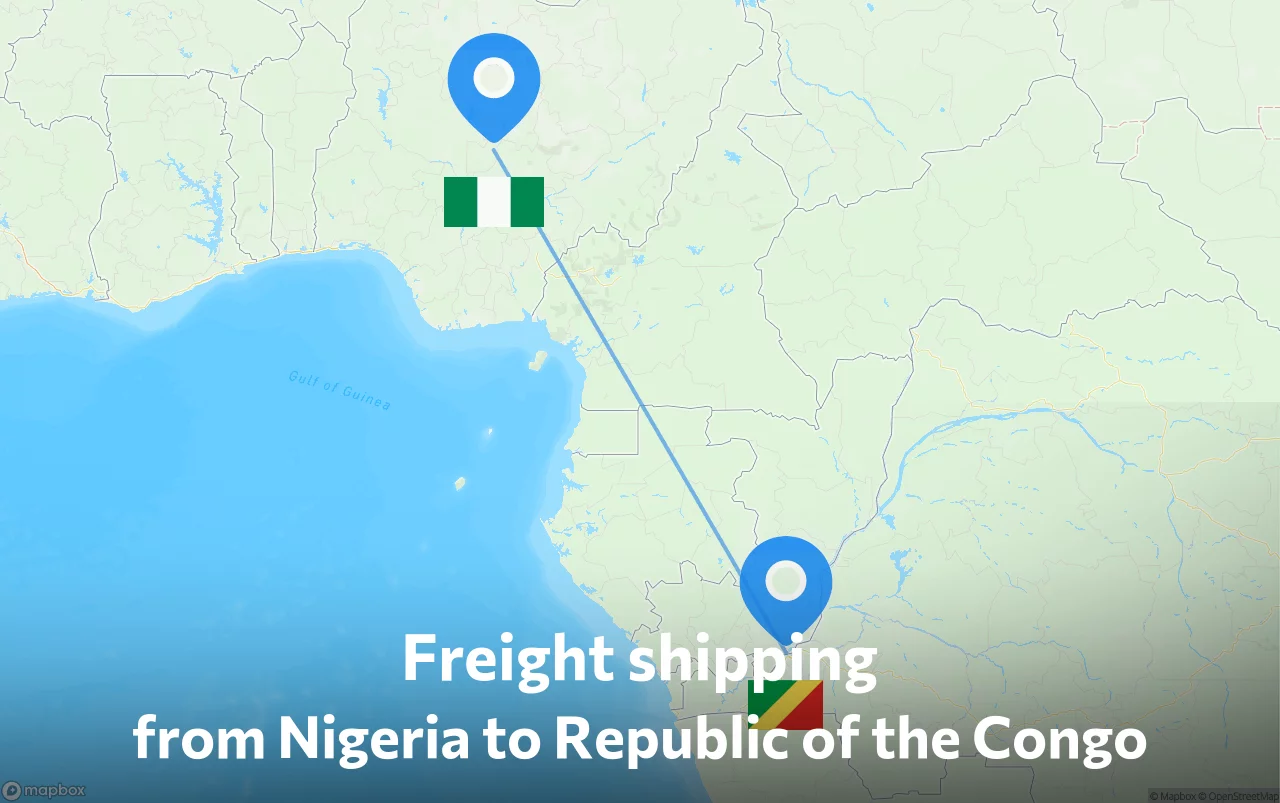 Shipping route from Nigeria to Republic of the Congo
