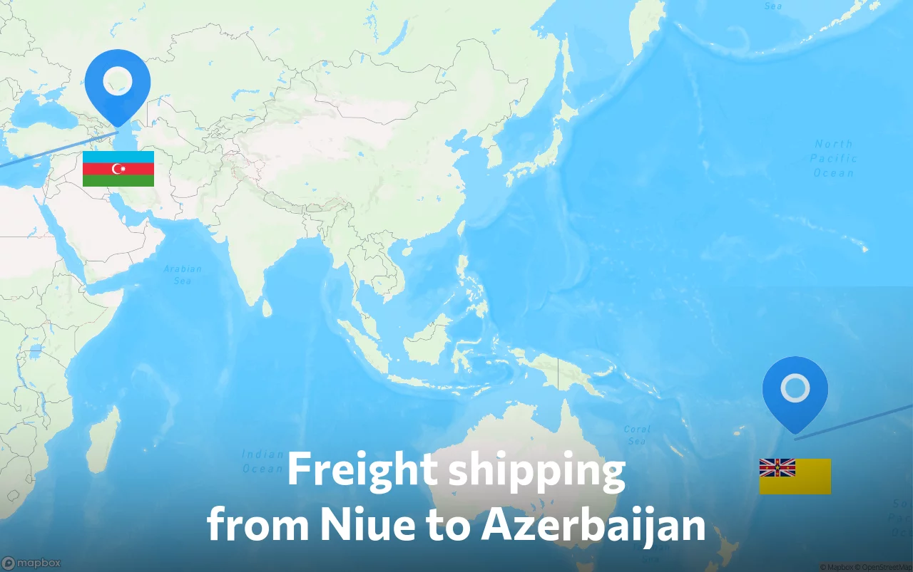 Shipping route from Niue to Azerbaijan