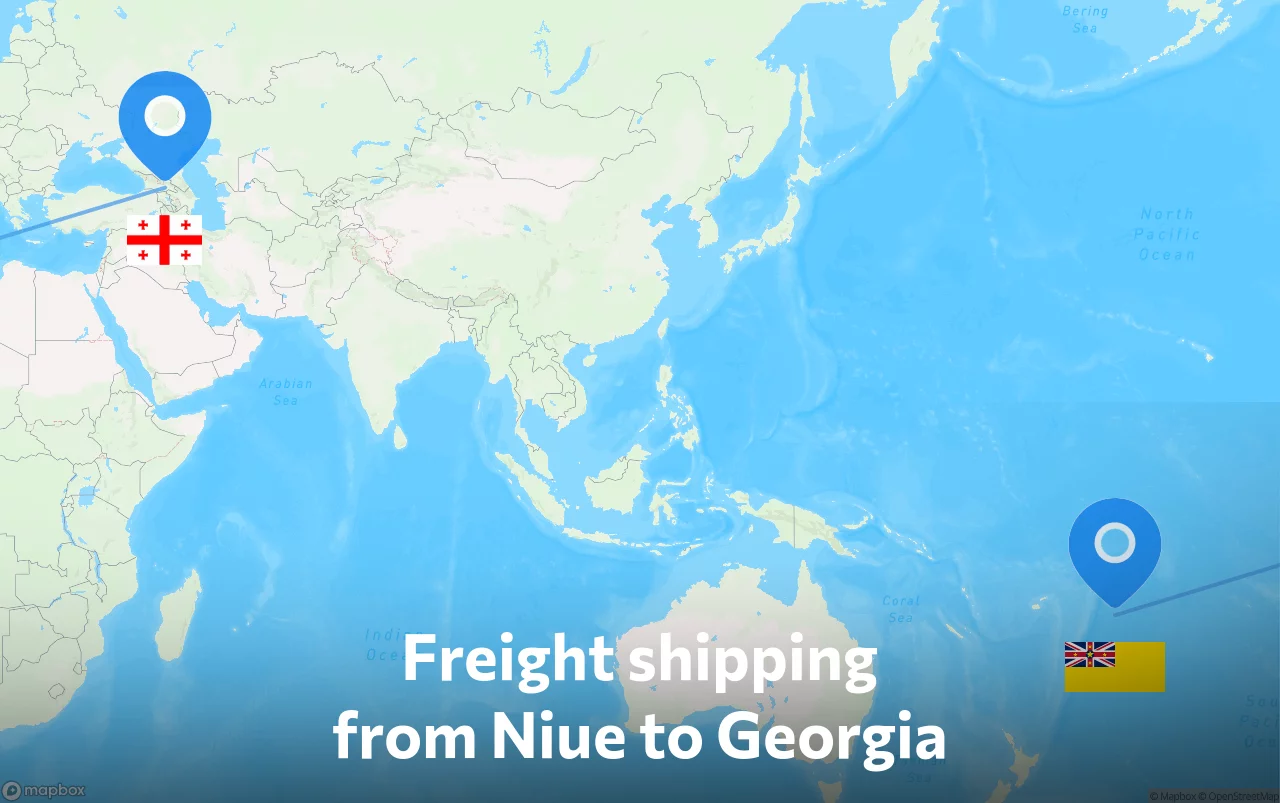 Shipping route from Niue to Georgia