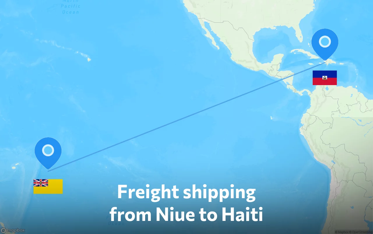 Shipping route from Niue to Haiti