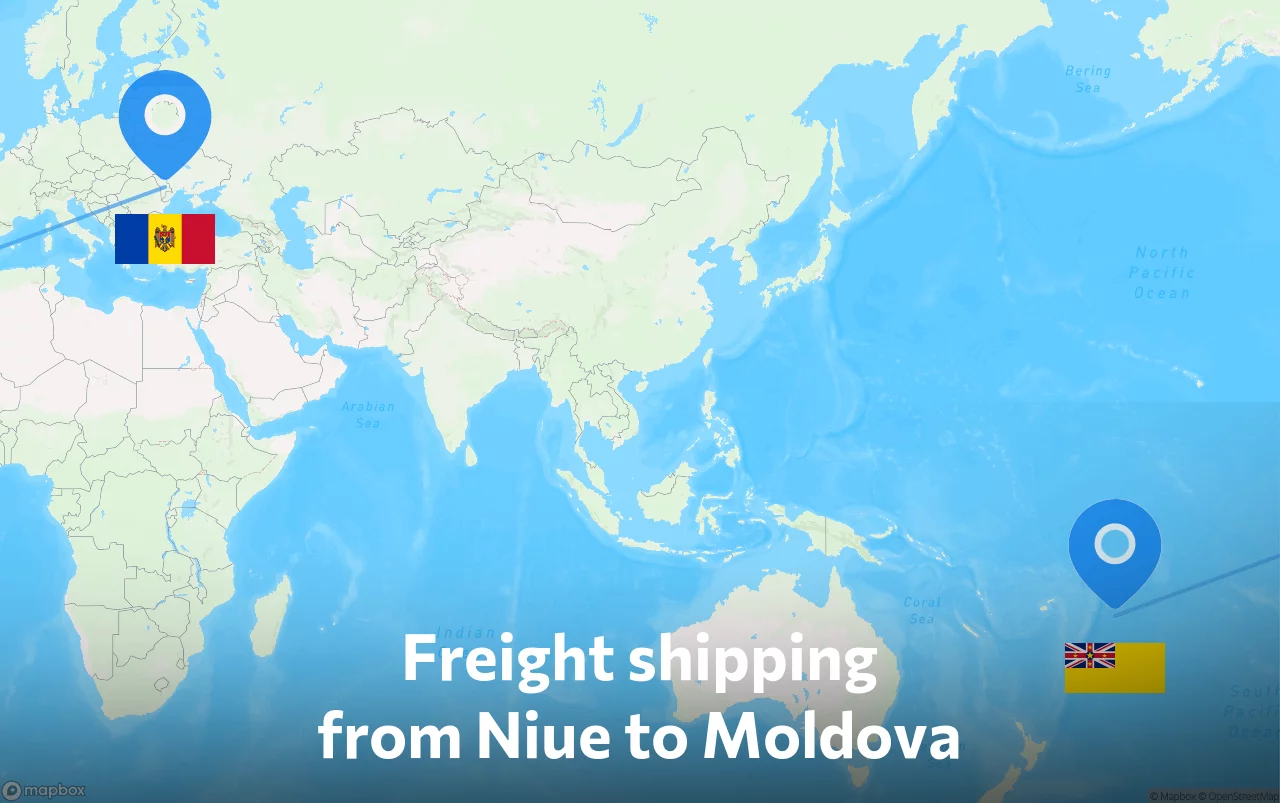 Shipping route from Niue to Moldova