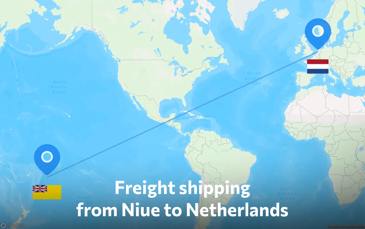 Shipping route from Niue to Netherlands