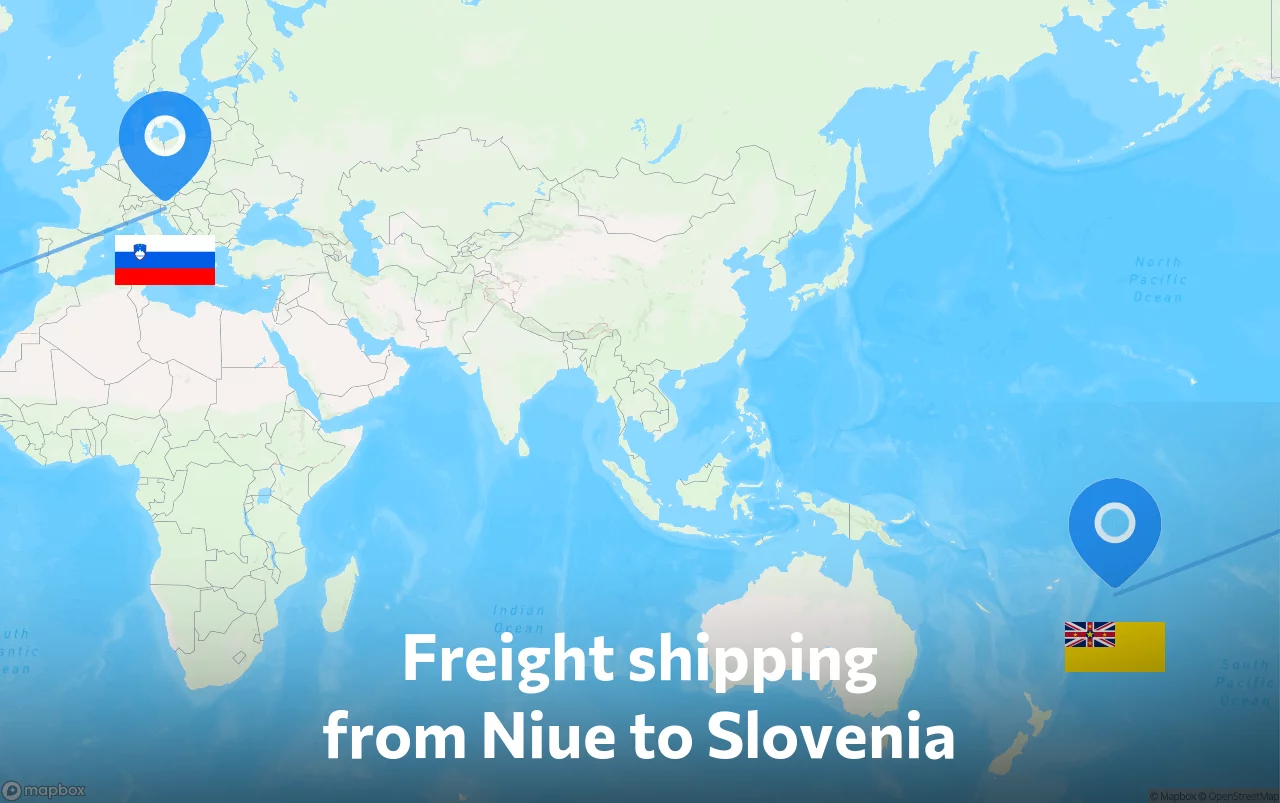 Shipping route from Niue to Slovenia