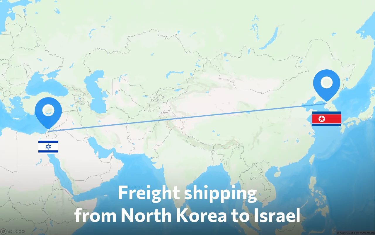 Shipping route from North Korea to Israel