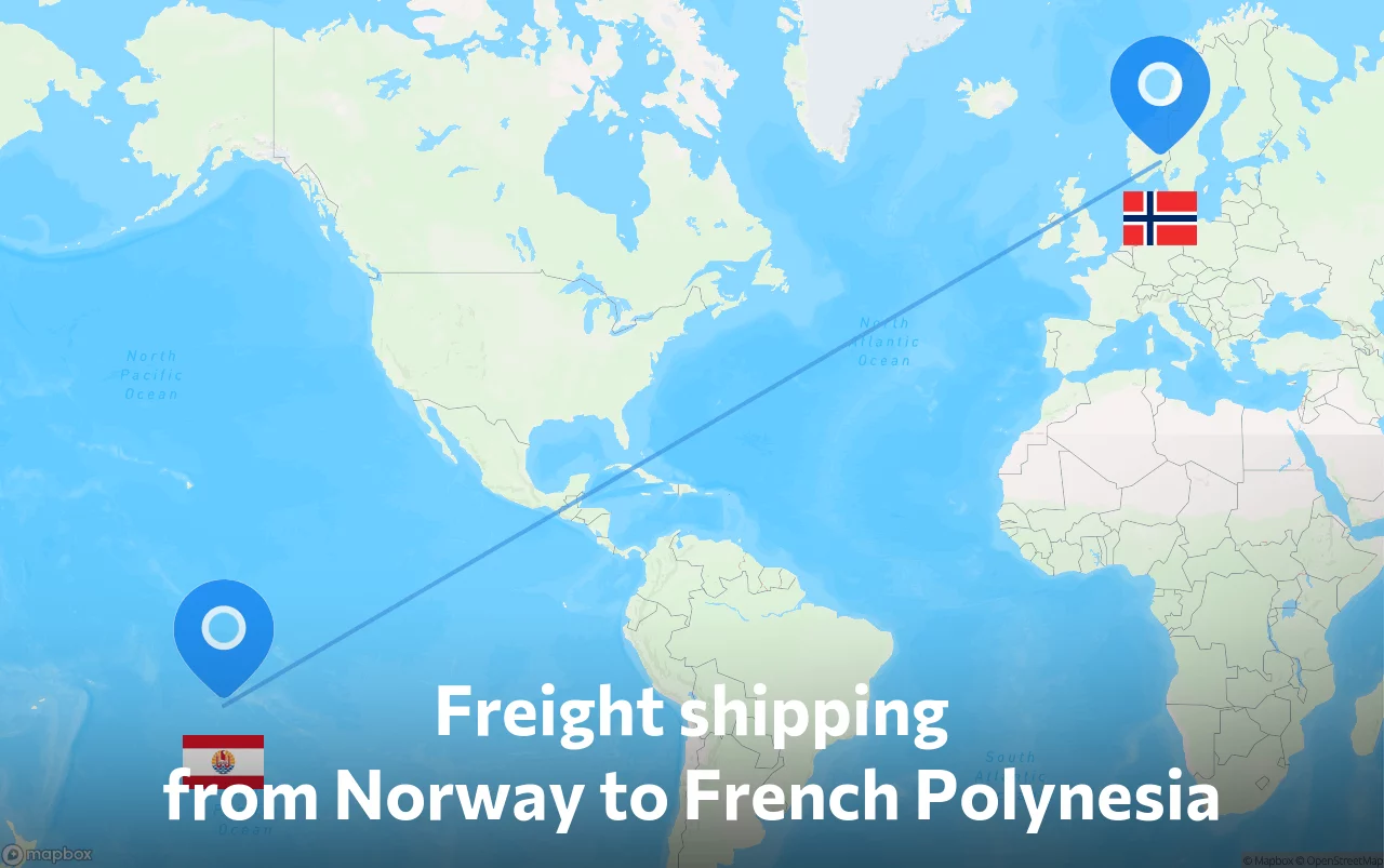Shipping route from Norway to French Polynesia