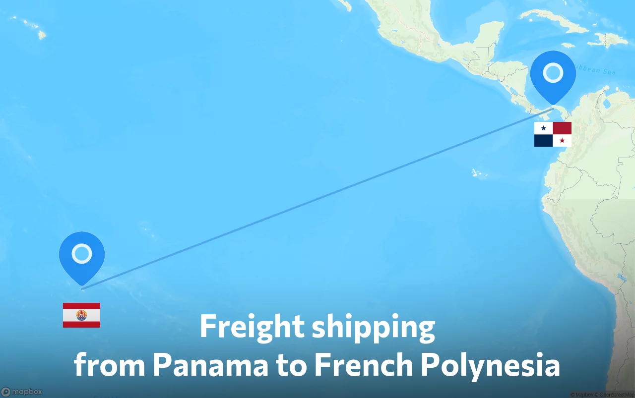 Shipping route from Panama to French Polynesia