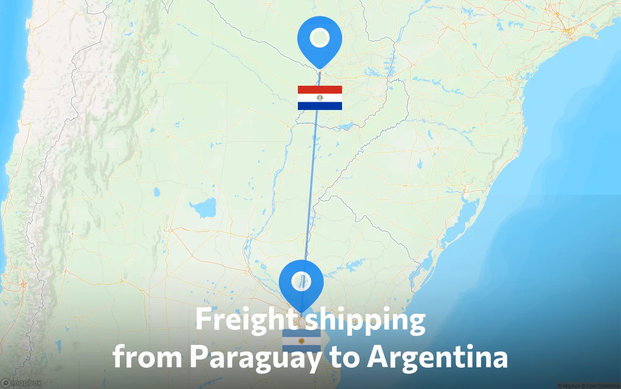 Shipping route from Paraguay to Argentina