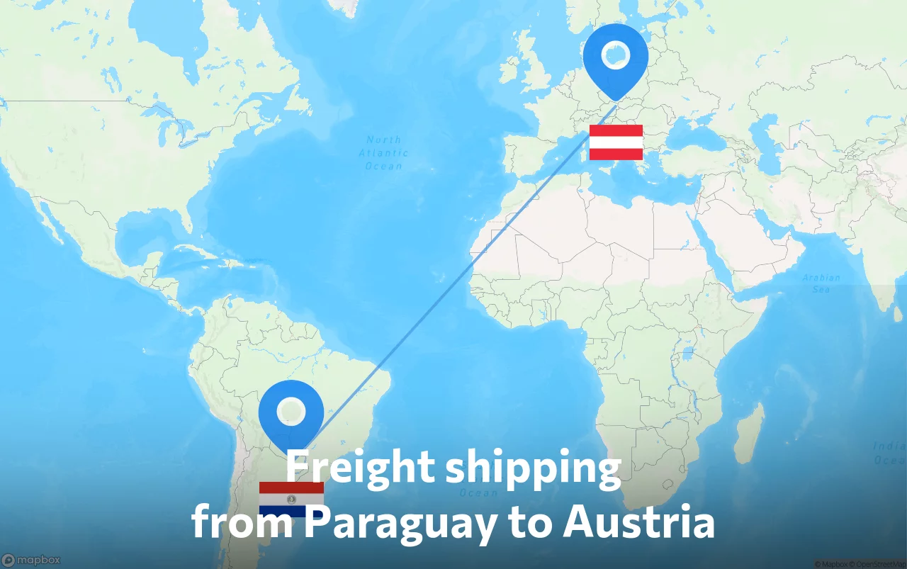 Shipping route from Paraguay to Austria