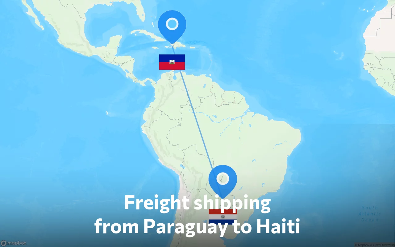 Shipping route from Paraguay to Haiti