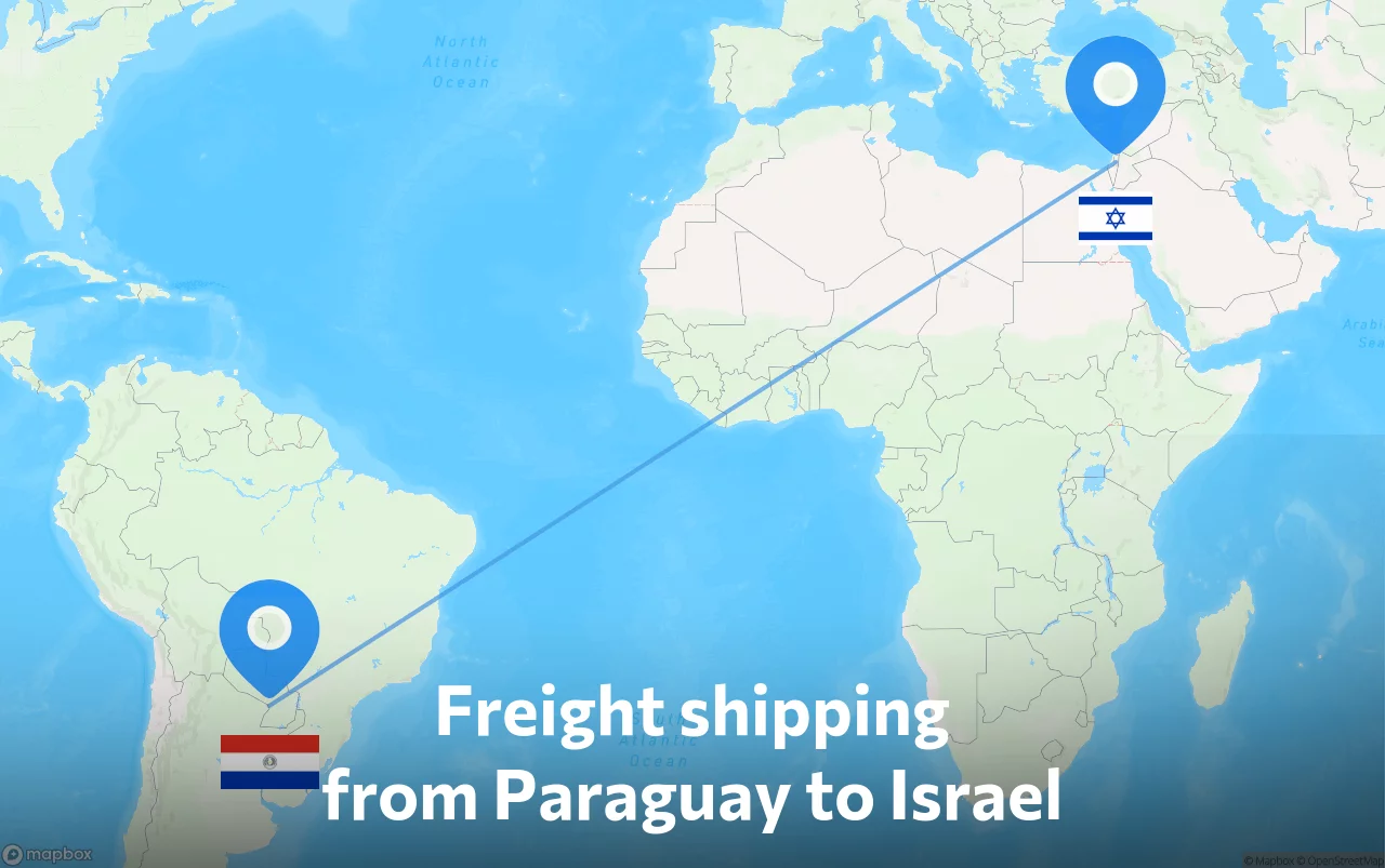 Shipping route from Paraguay to Israel