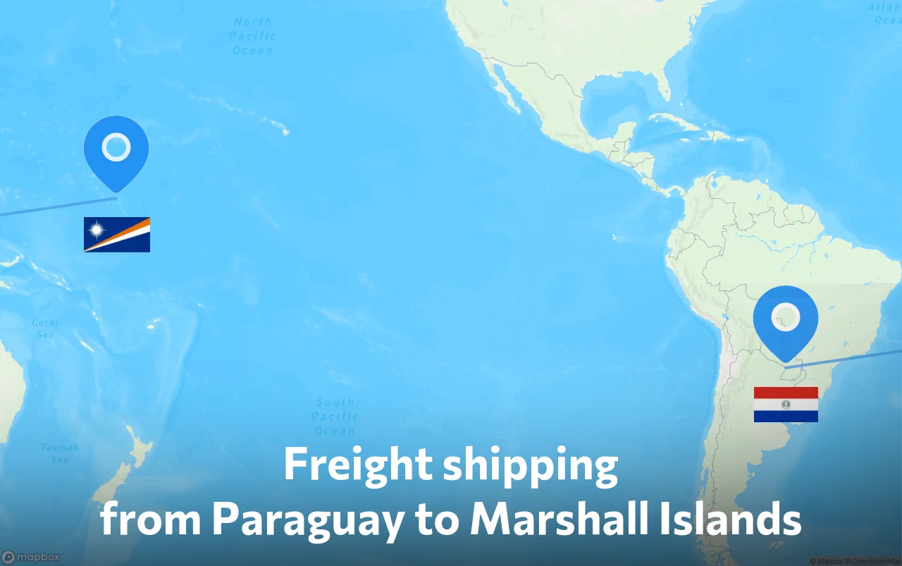Shipping route from Paraguay to Marshall Islands