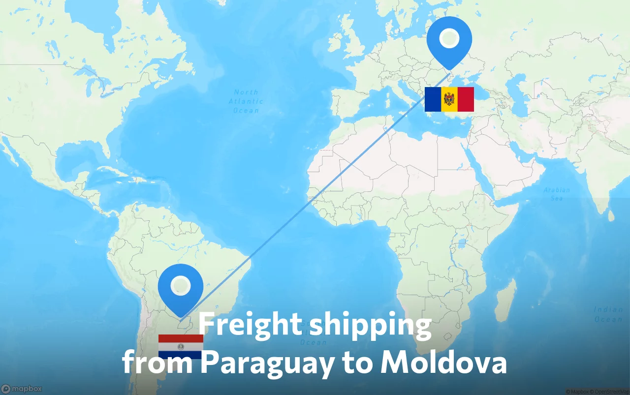 Shipping route from Paraguay to Moldova