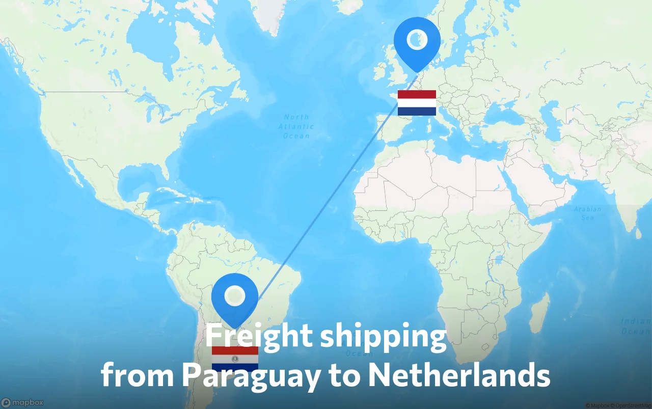 Shipping route from Paraguay to Netherlands