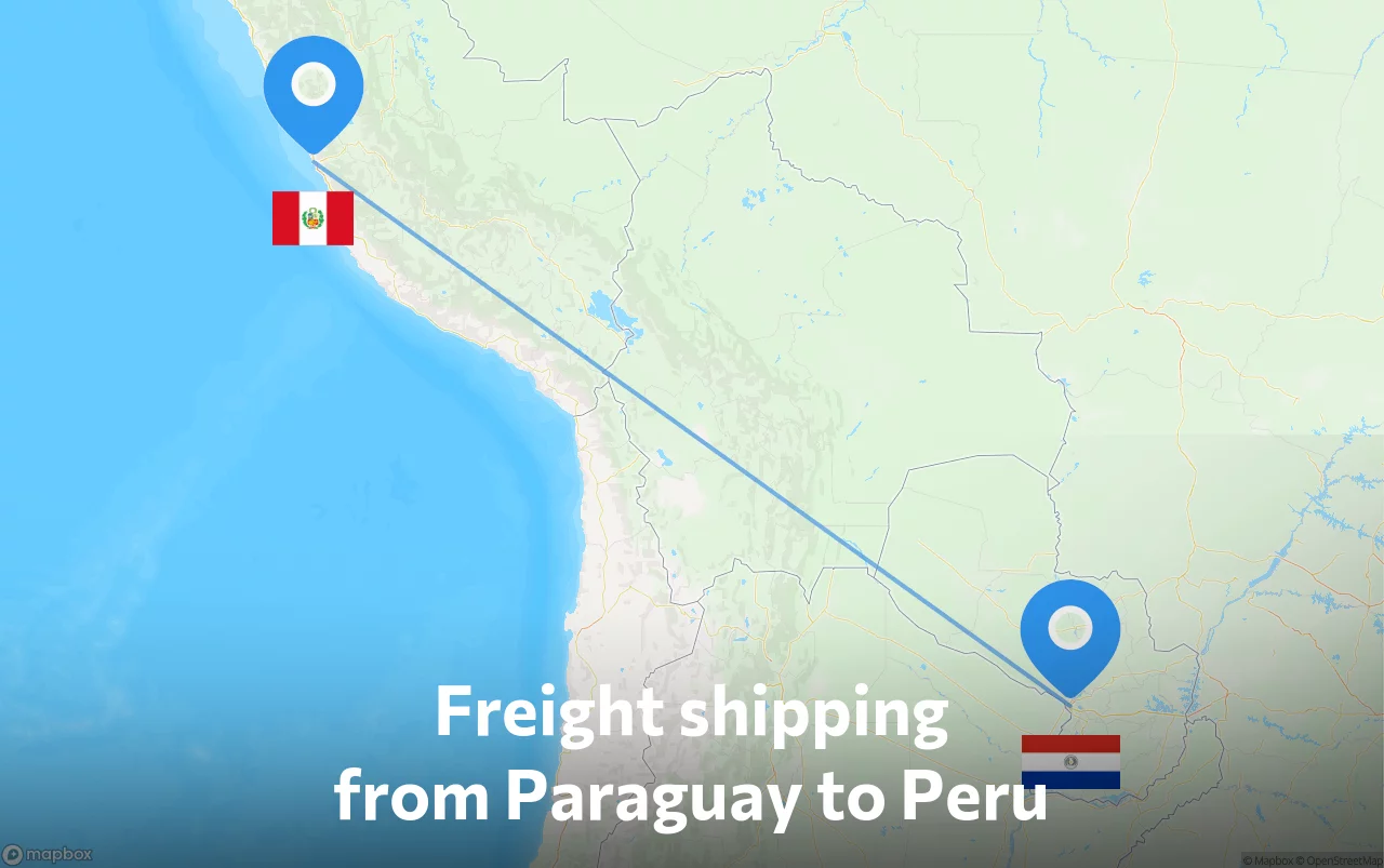Shipping route from Paraguay to Peru