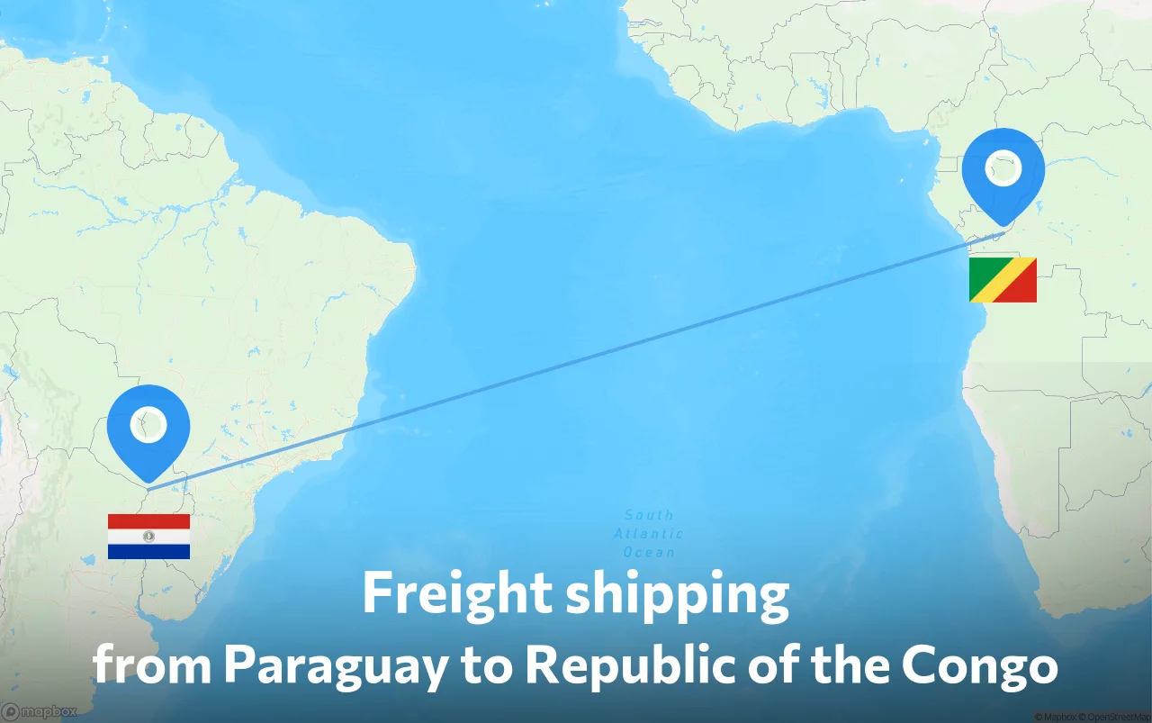 Shipping route from Paraguay to Republic of the Congo