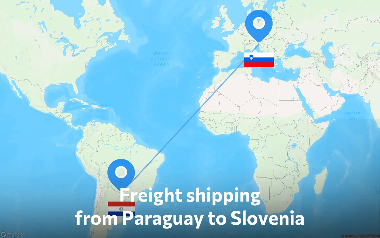Shipping route from Paraguay to Slovenia