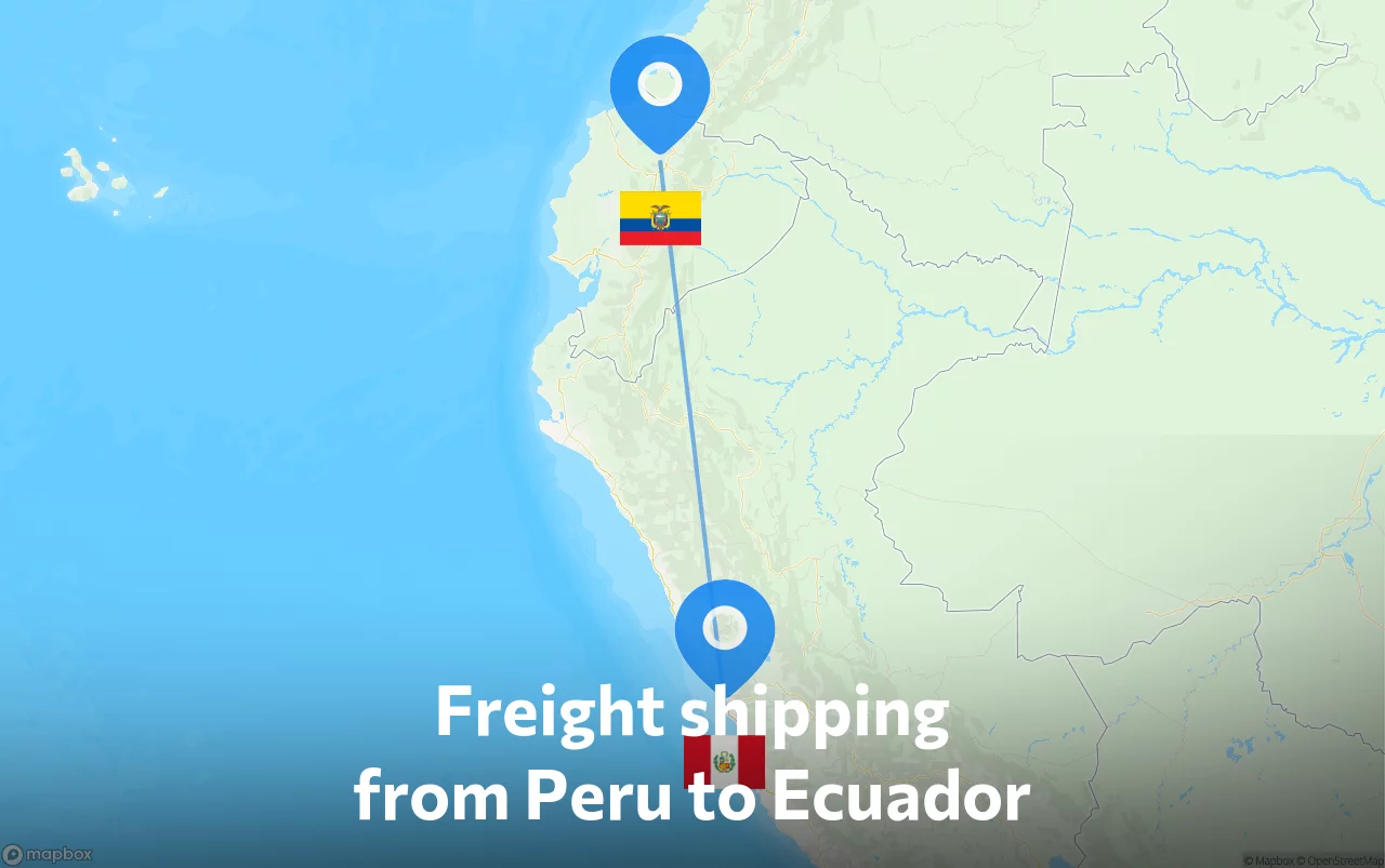 Shipping route from Peru to Ecuador