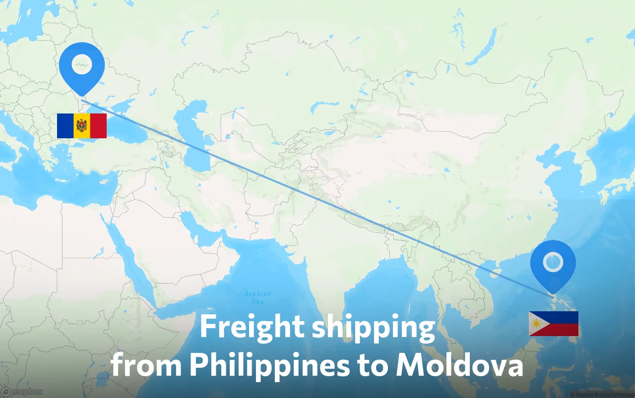 Shipping route from Philippines to Moldova