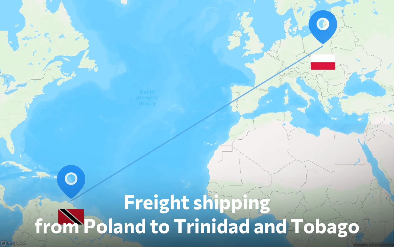 Shipping route from Poland to Trinidad and Tobago