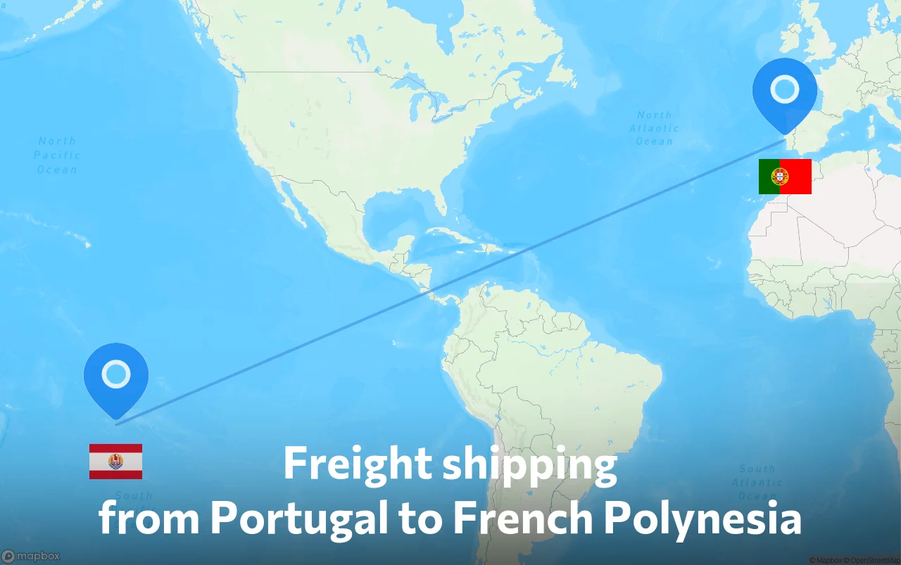 Shipping route from Portugal to French Polynesia