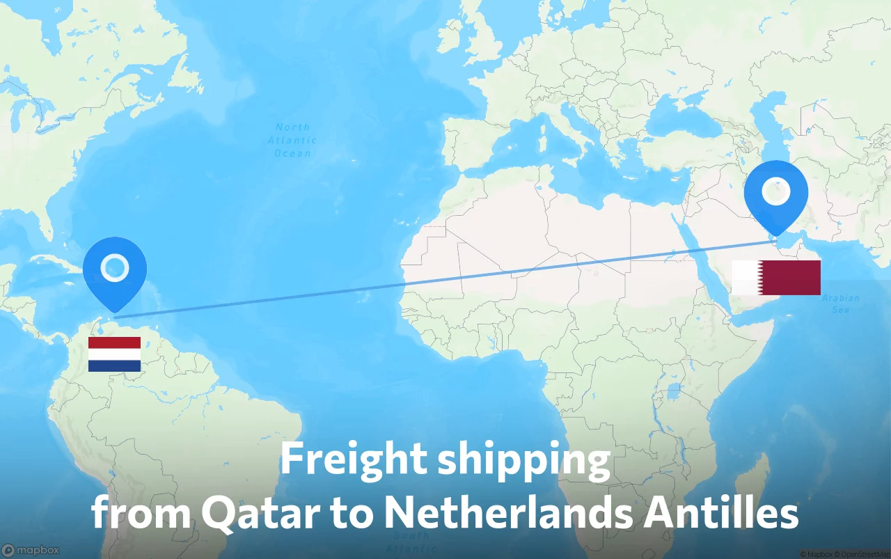 Shipping route from Qatar to Netherlands Antilles
