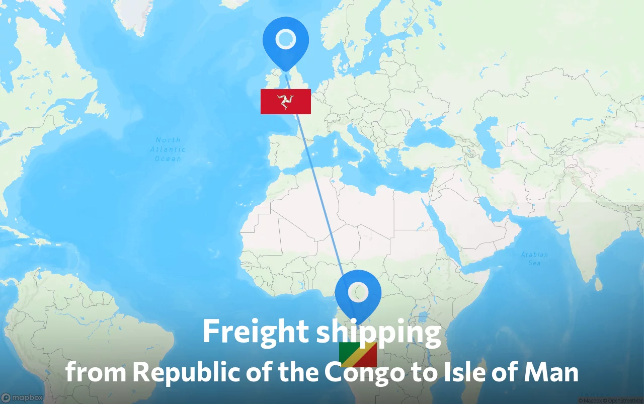 Shipping route from Republic of the Congo to Isle of Man