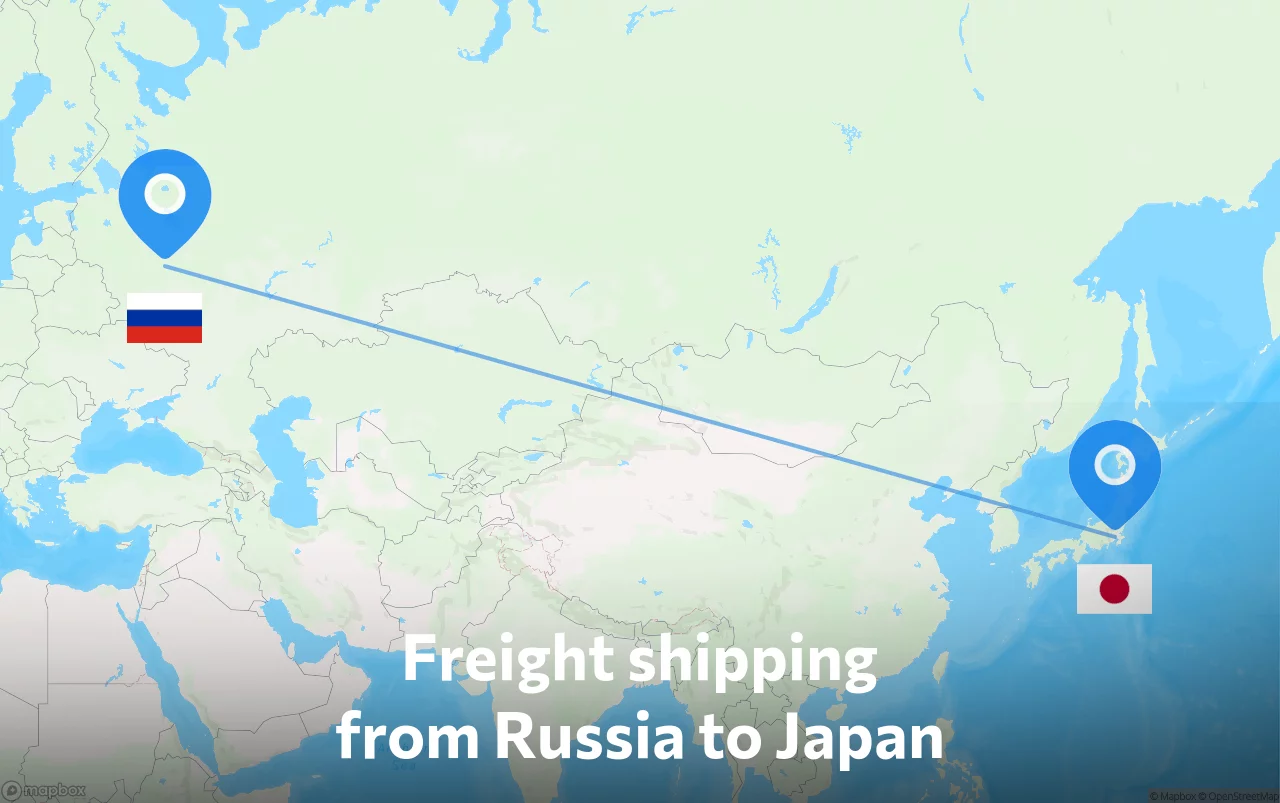 Shipping route from Russia to Japan