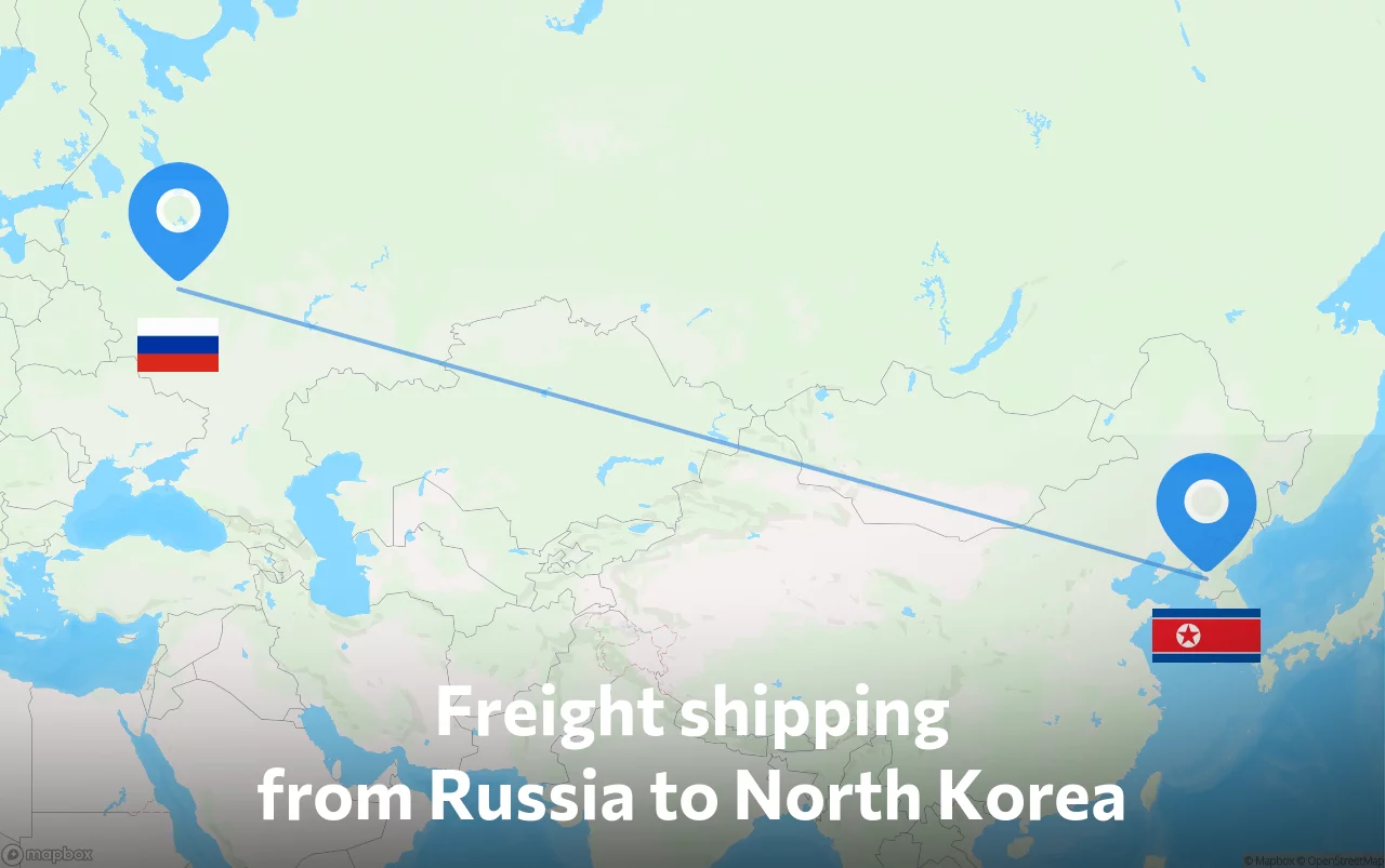 Shipping route from Russia to North Korea