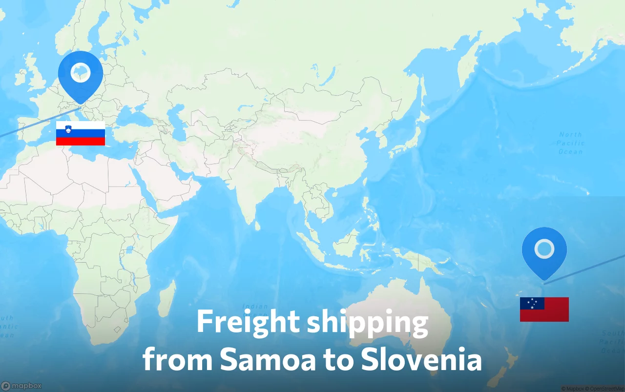 Shipping route from Samoa to Slovenia