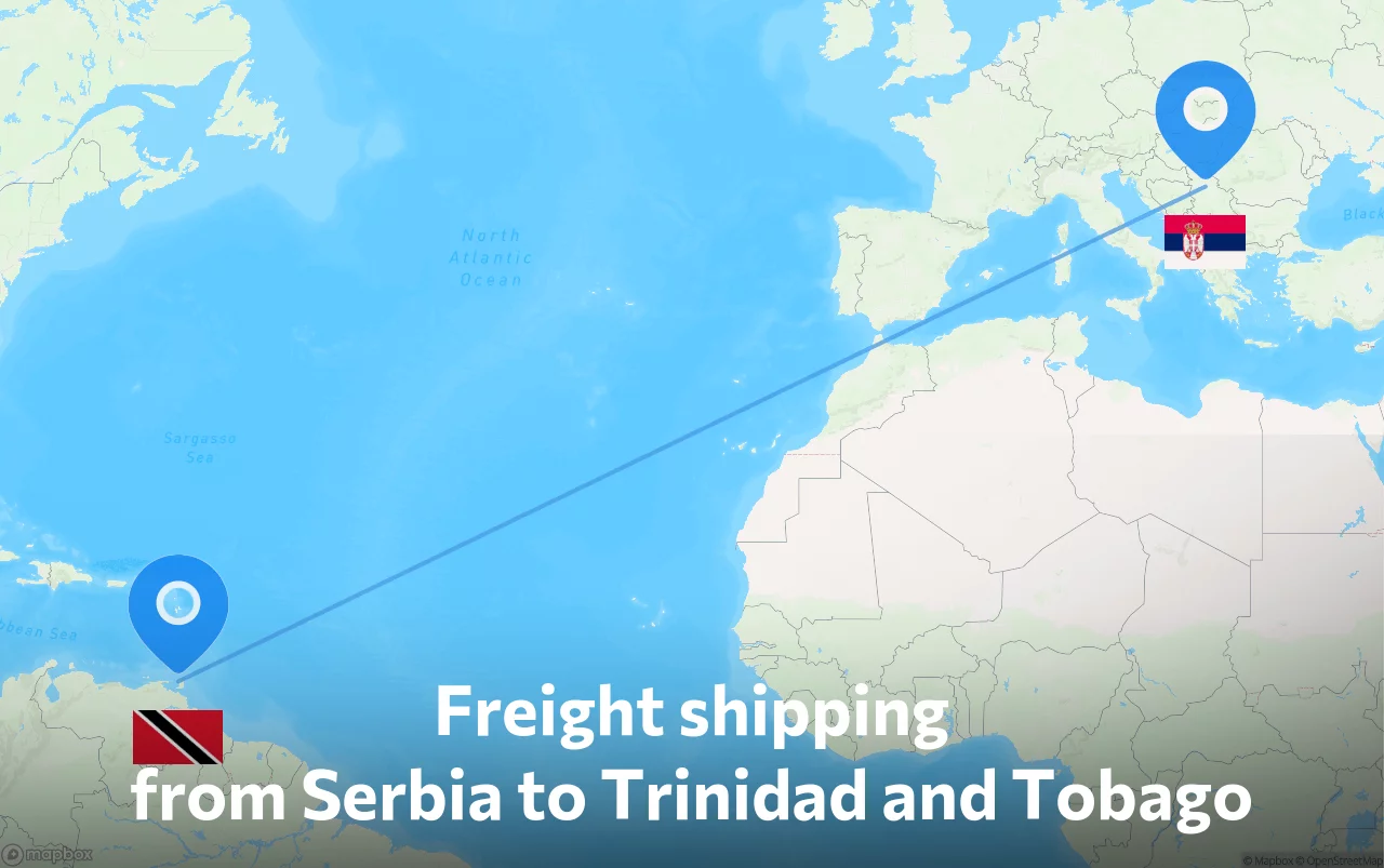 Shipping route from Serbia to Trinidad and Tobago
