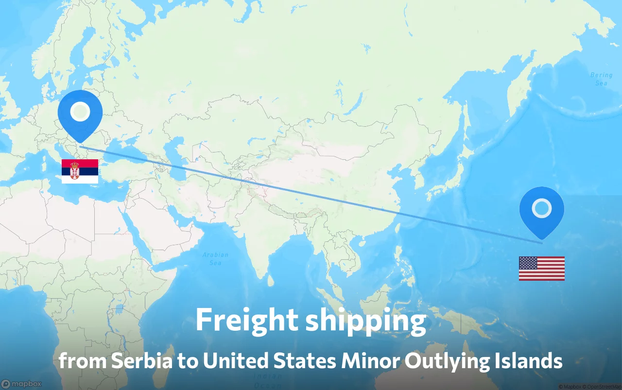 Shipping route from Serbia to United States Minor Outlying Islands