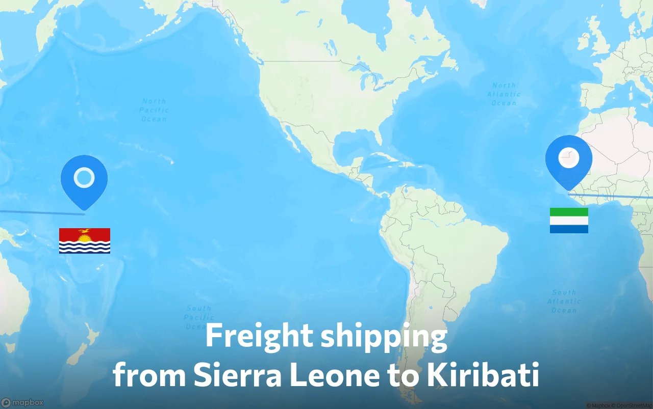 Shipping route from Sierra Leone to Kiribati