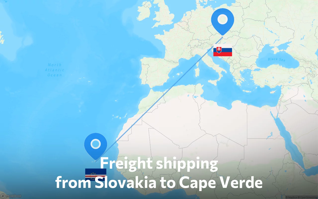 Shipping route from Slovakia to Cape Verde