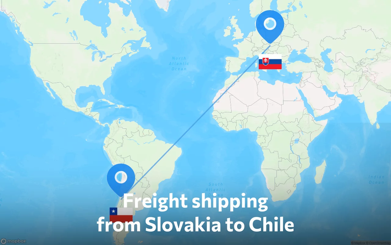 Shipping route from Slovakia to Chile