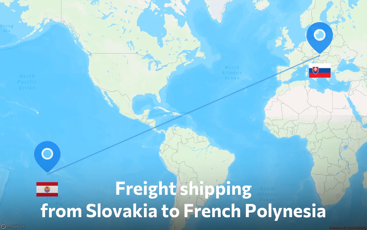 Shipping route from Slovakia to French Polynesia