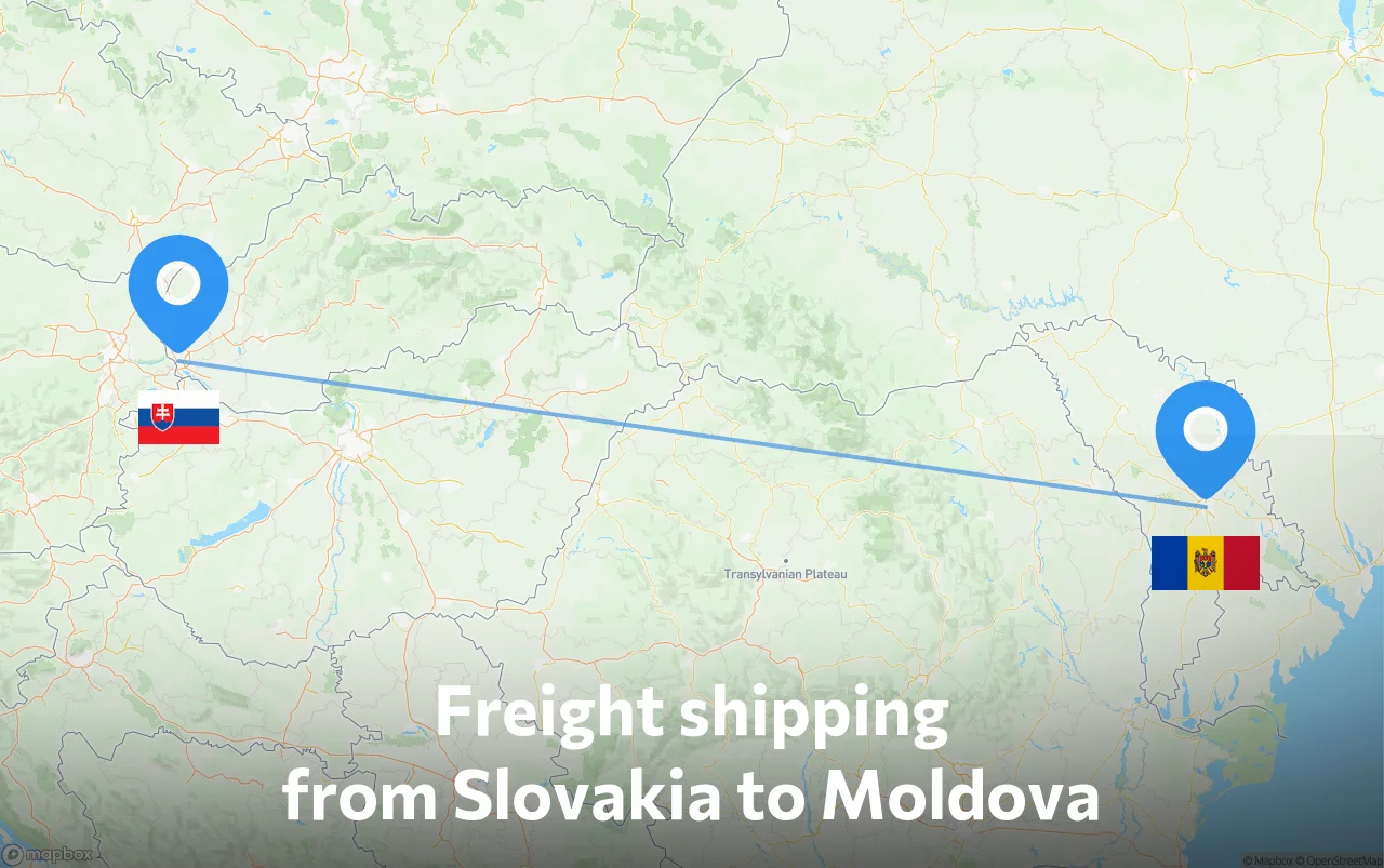 Shipping route from Slovakia to Moldova