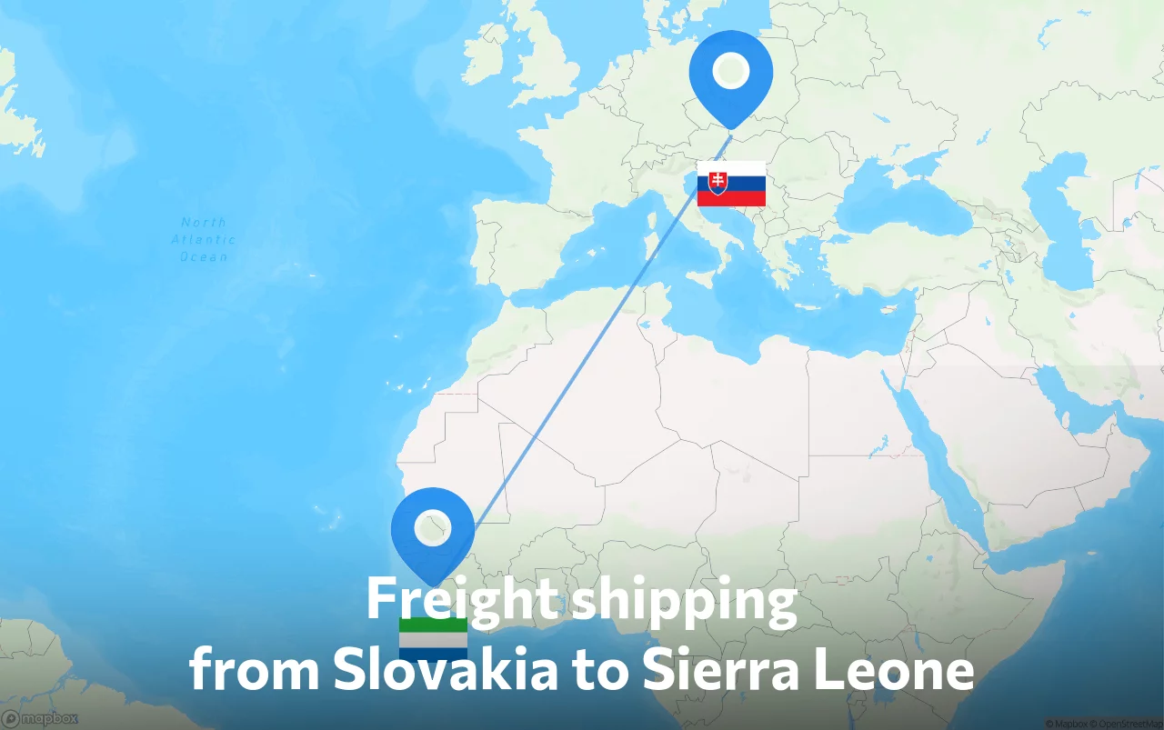 Shipping route from Slovakia to Sierra Leone
