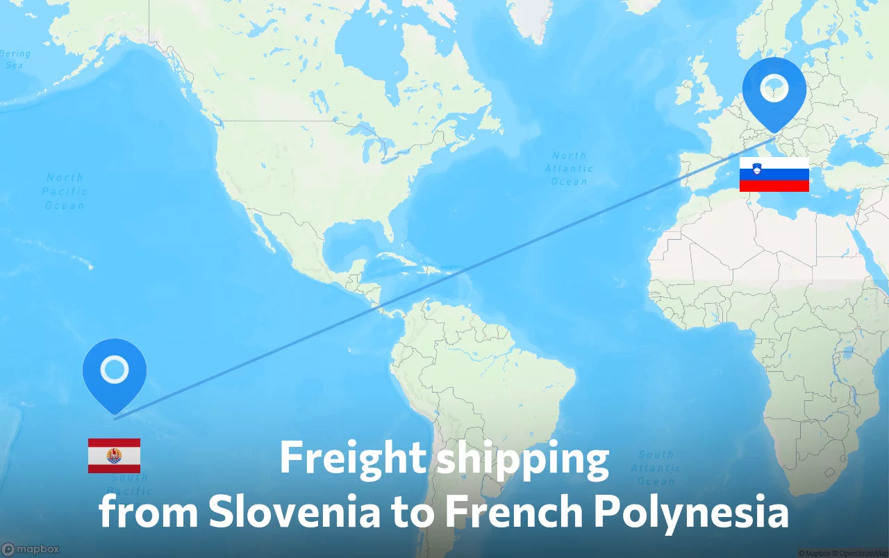 Shipping route from Slovenia to French Polynesia