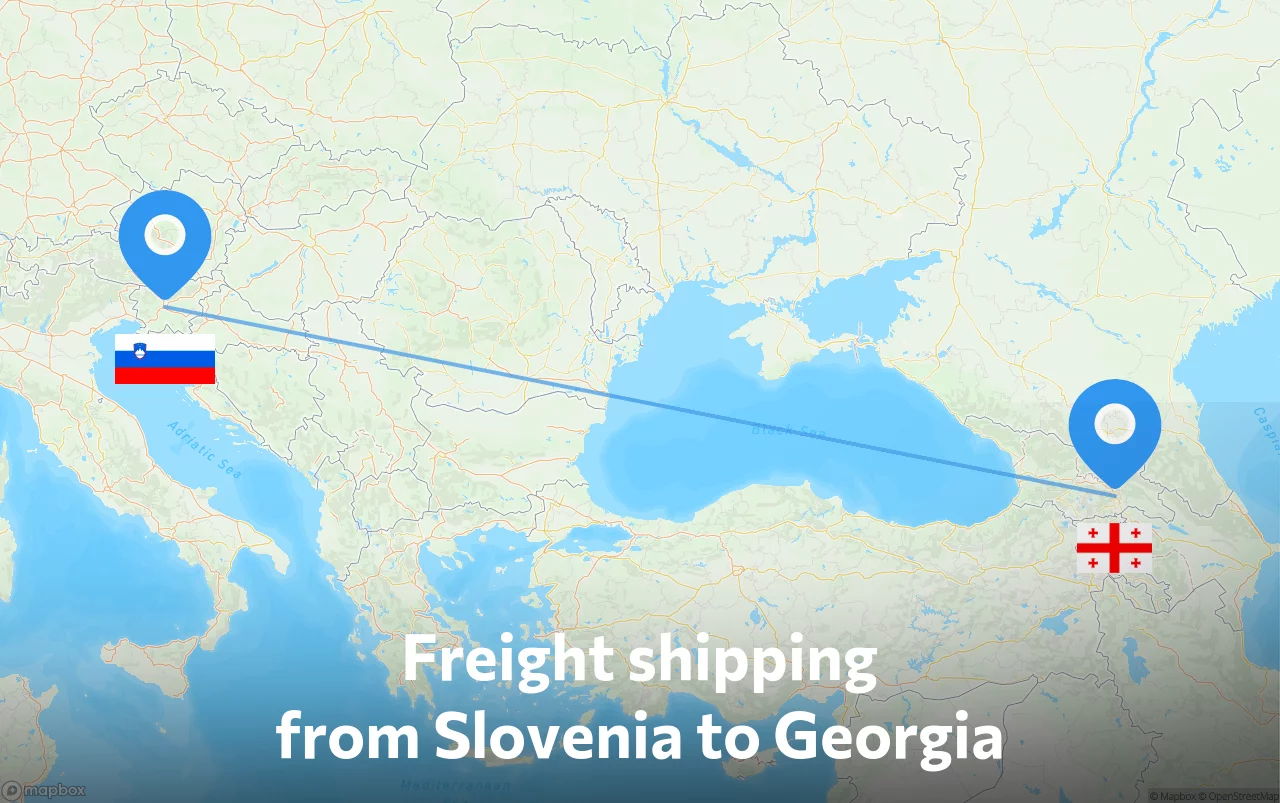 Shipping route from Slovenia to Georgia