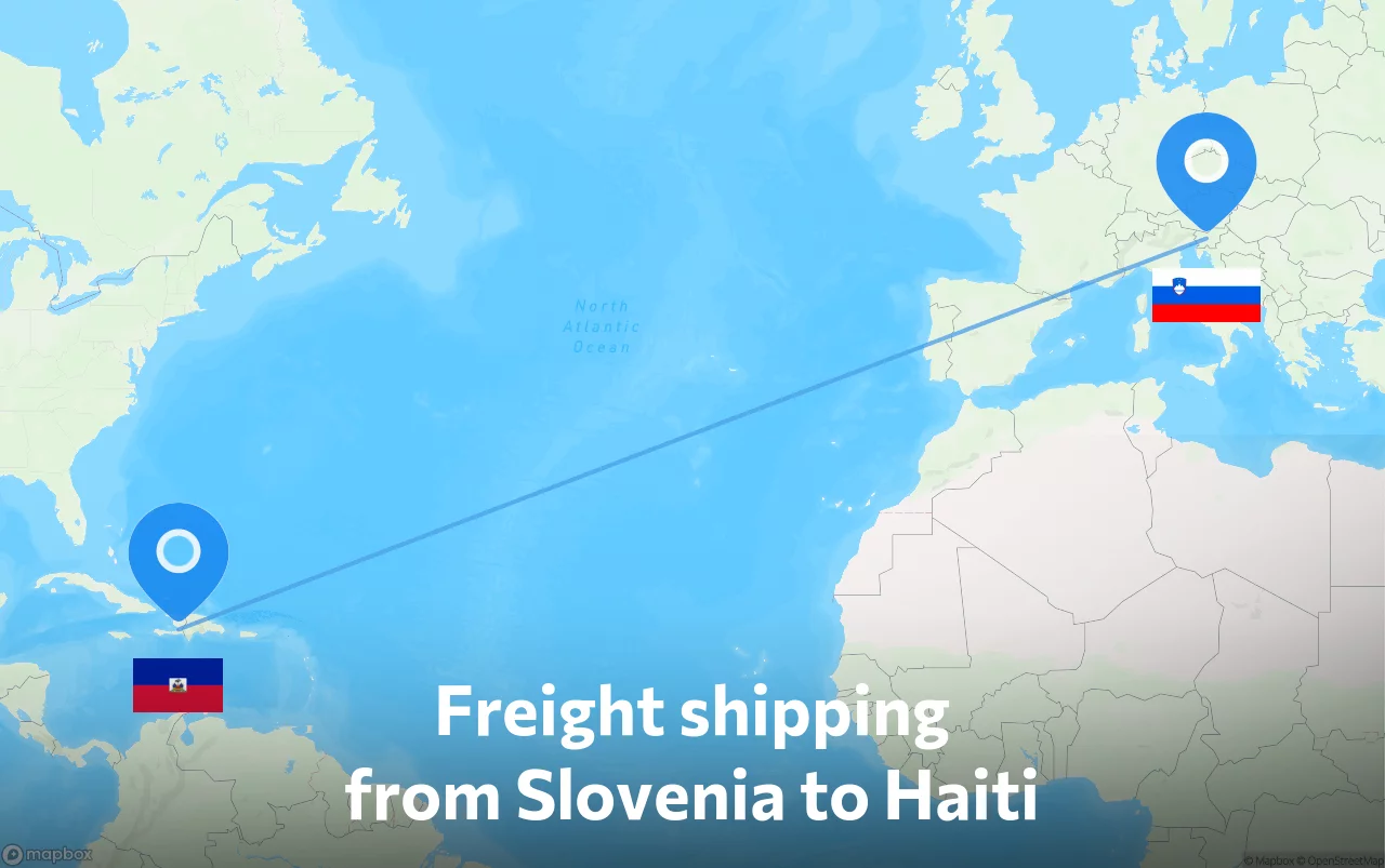 Shipping route from Slovenia to Haiti