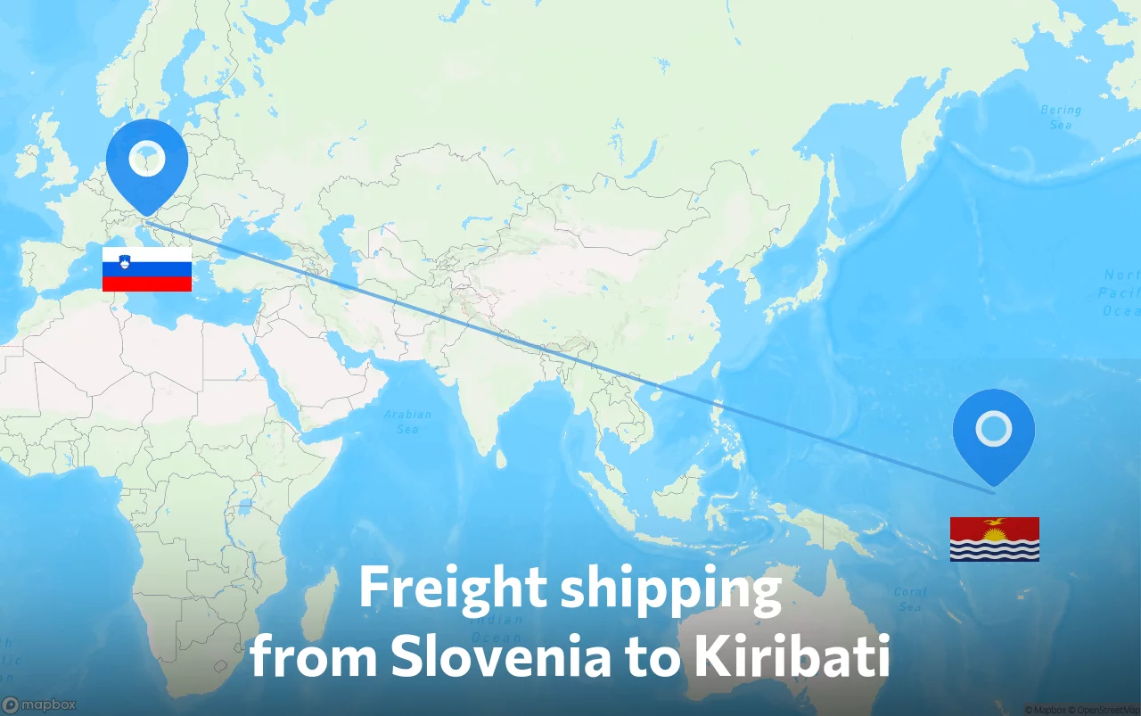 Shipping route from Slovenia to Kiribati