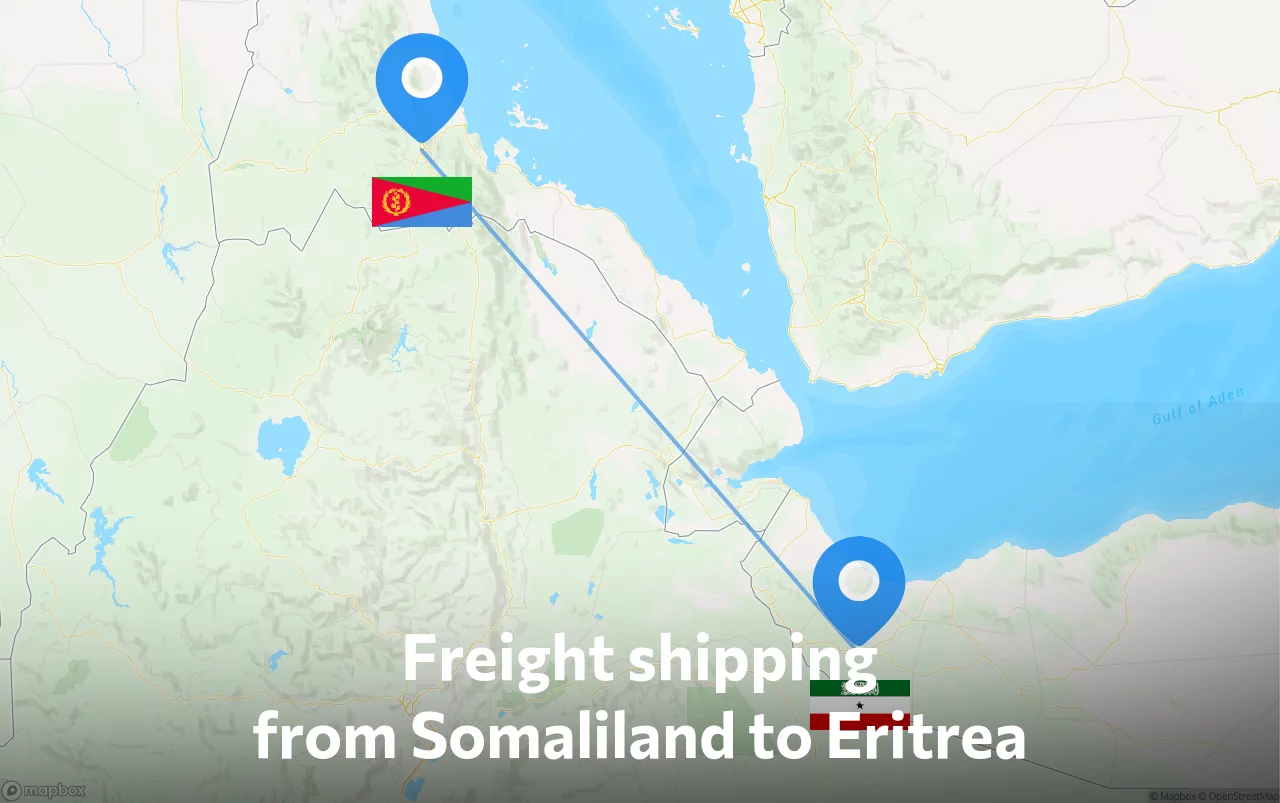 Shipping route from Somaliland to Eritrea
