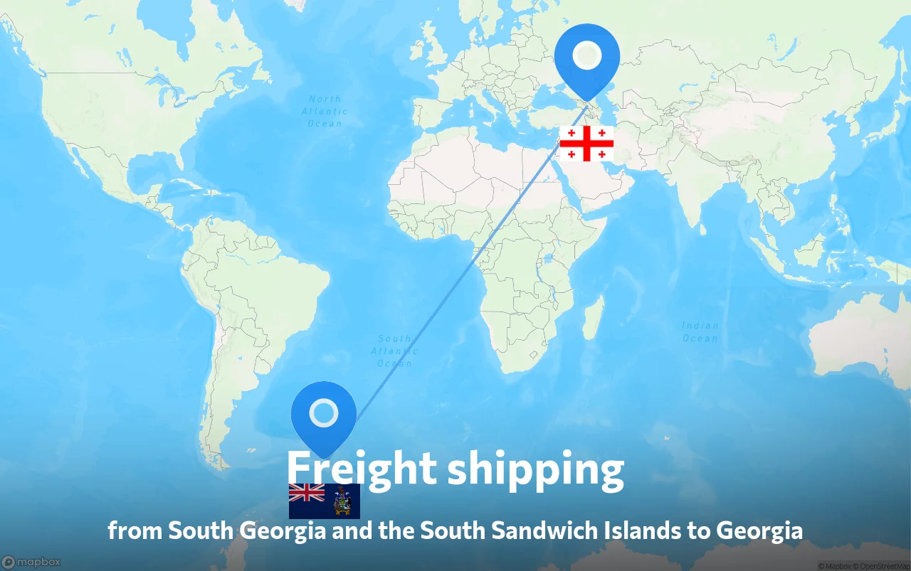 Shipping route from South Georgia and the South Sandwich Islands to Georgia