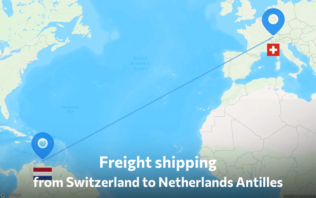 Shipping route from Switzerland to Netherlands Antilles